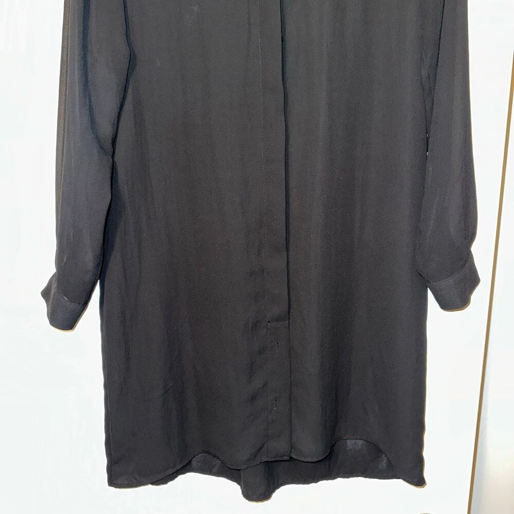 Zara Basic Women’s Medium Button Down Collared Ch… - image 2